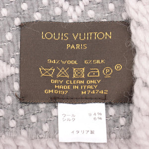 Top rated Louis Vuitton Logomania Scarf Gray