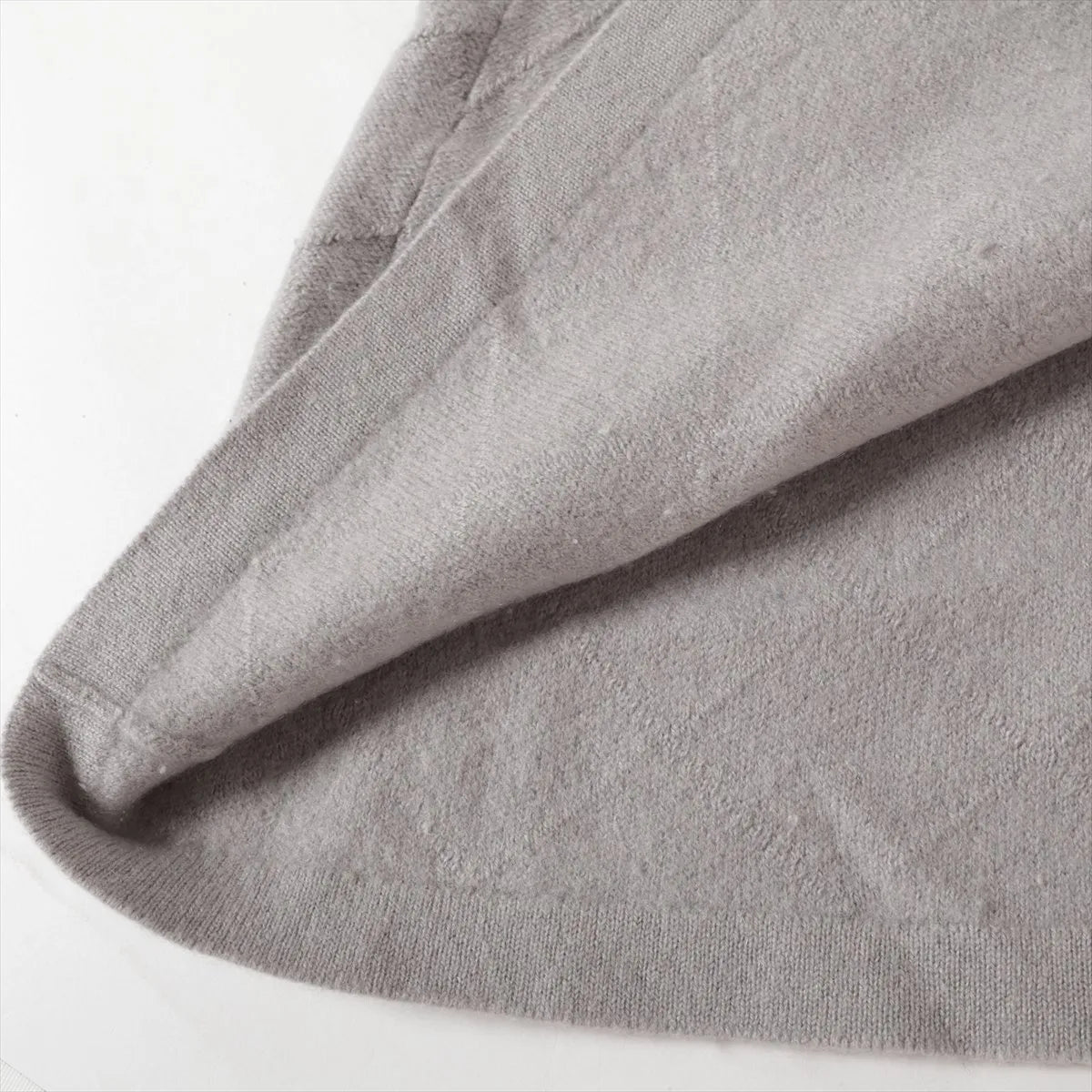 Chanel Matelasse Knit Skirt Gray