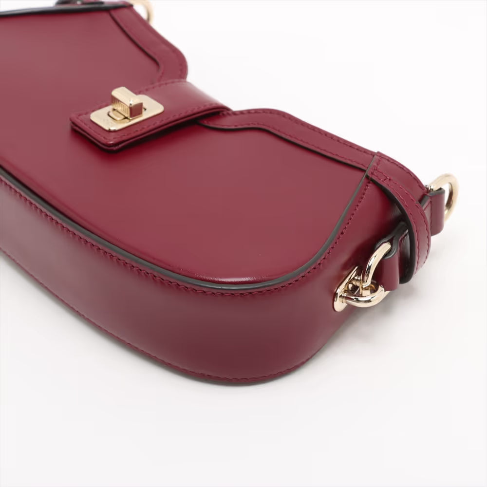 Gucci Moonside Leather Shoulder Bag Red