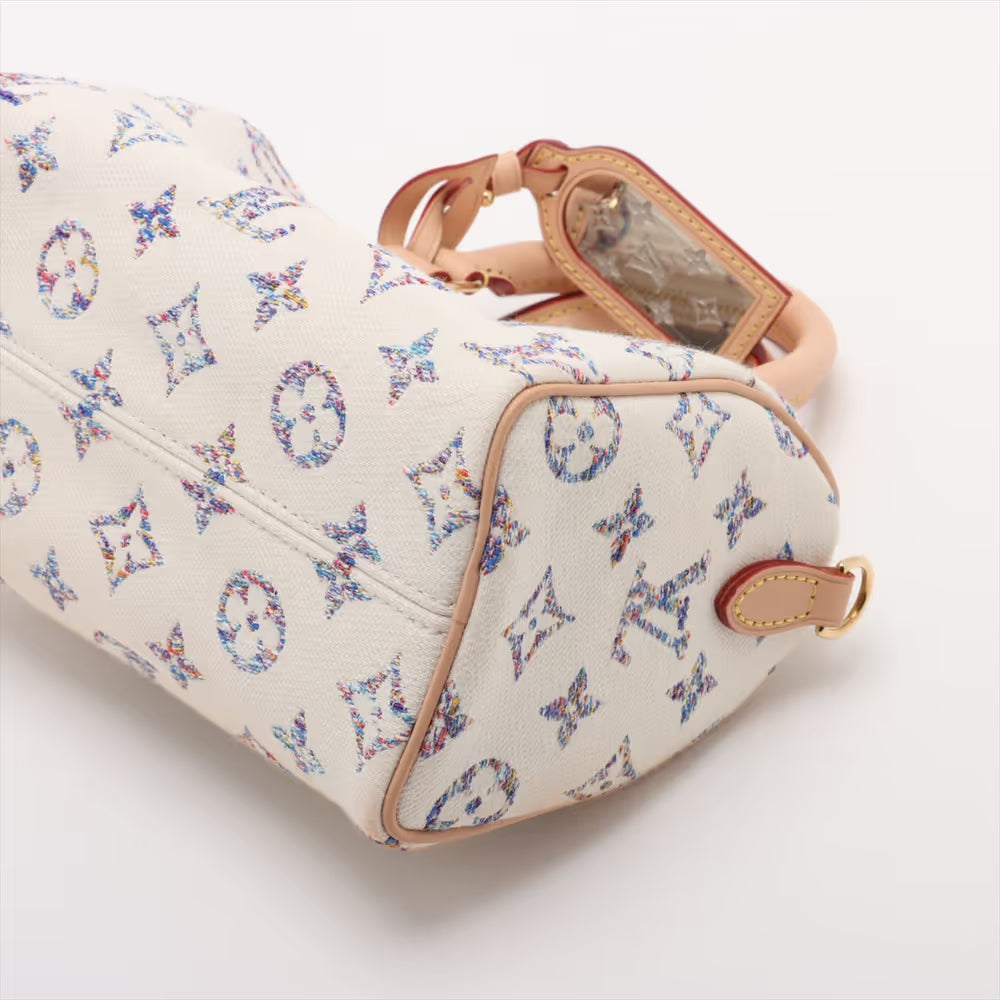 Louis Vuitton Monogram Jacquard Speedy Bandoulière 20 Beige