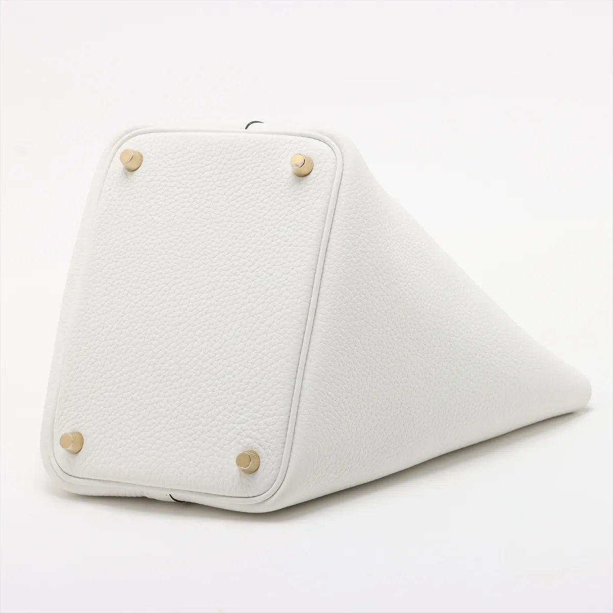 Hermes Taurillon Clemence Picotin Lock 18 PM New White