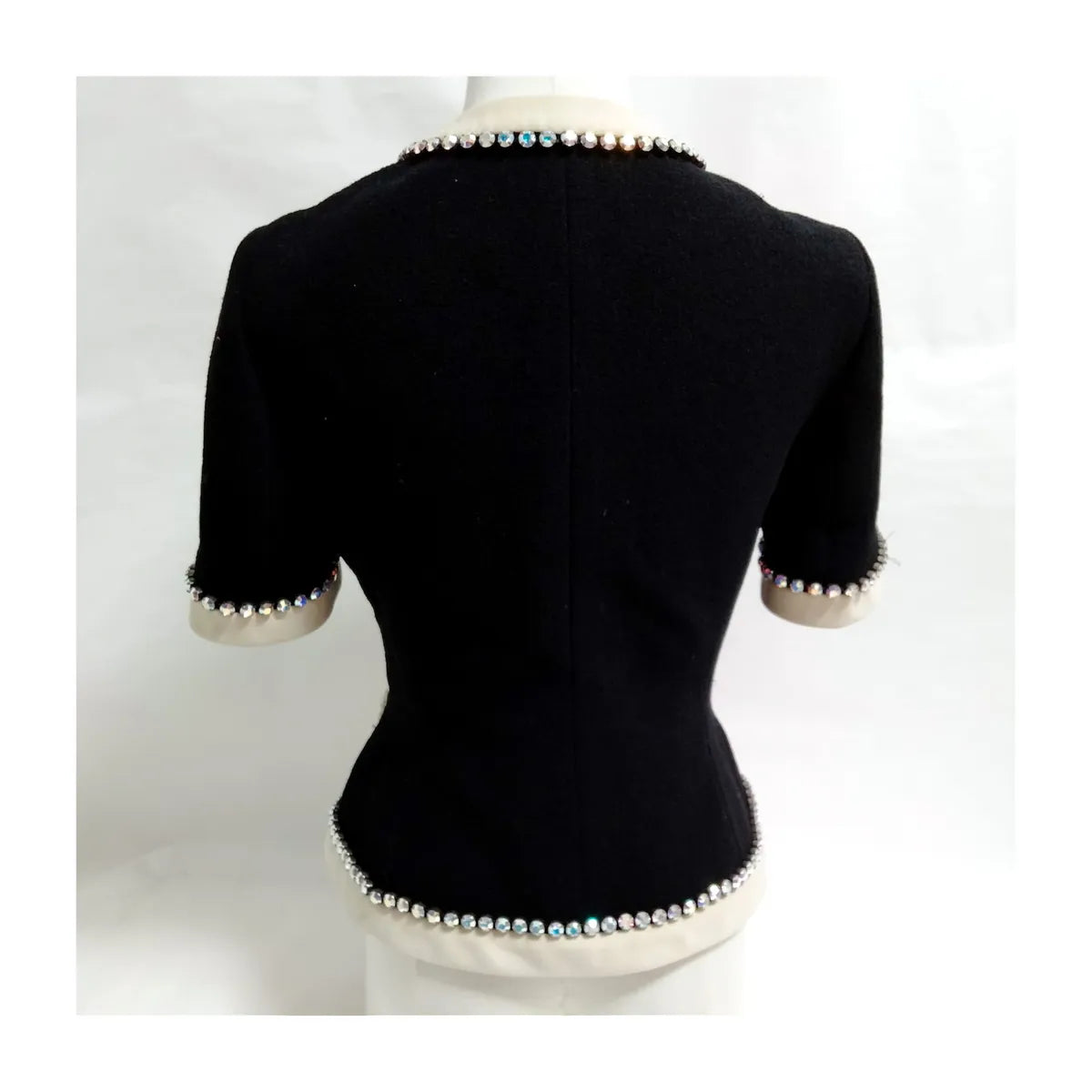 Gucci Ribbon Rhinestone Wool Jackets