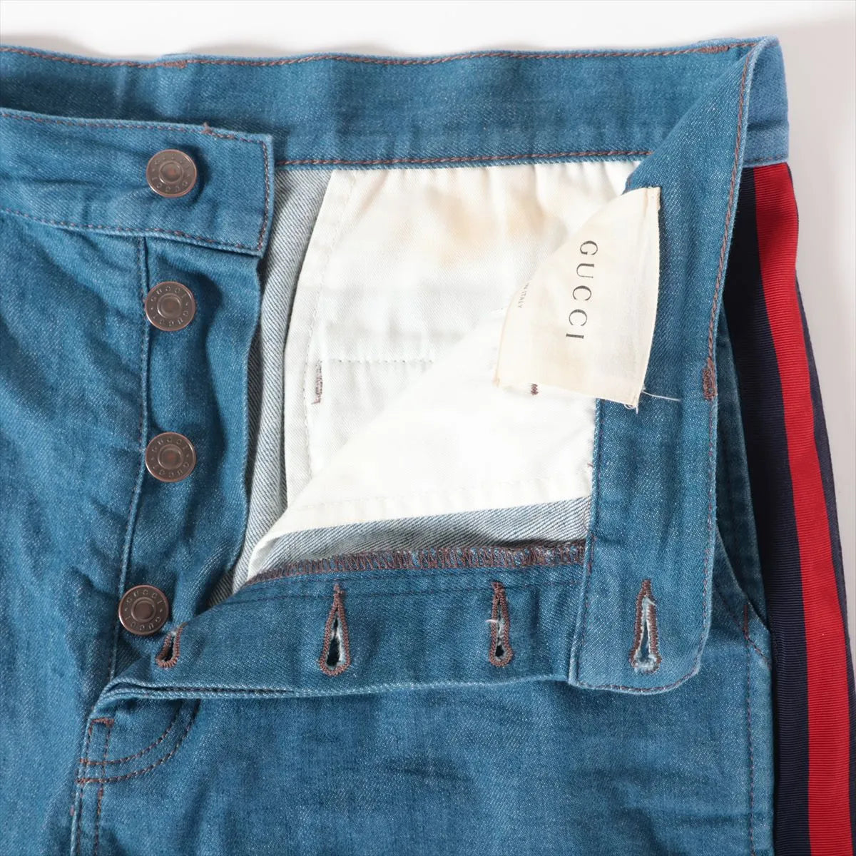 Gucci Cotton Short Pants Denim Blue