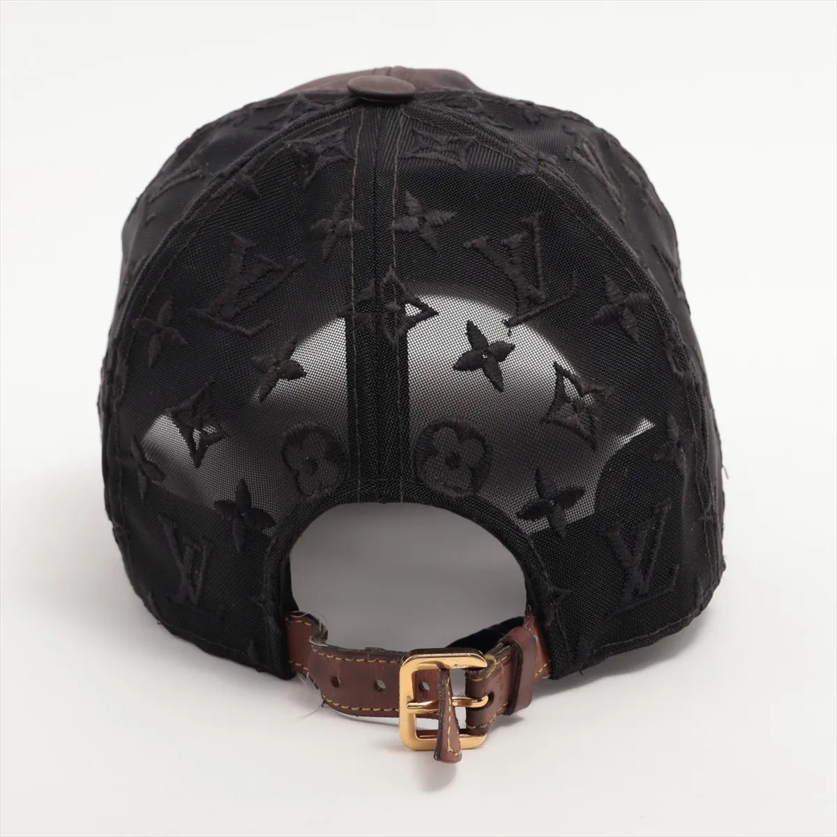 Louis Vuitton Monogram Mesh Baseball Cap Black