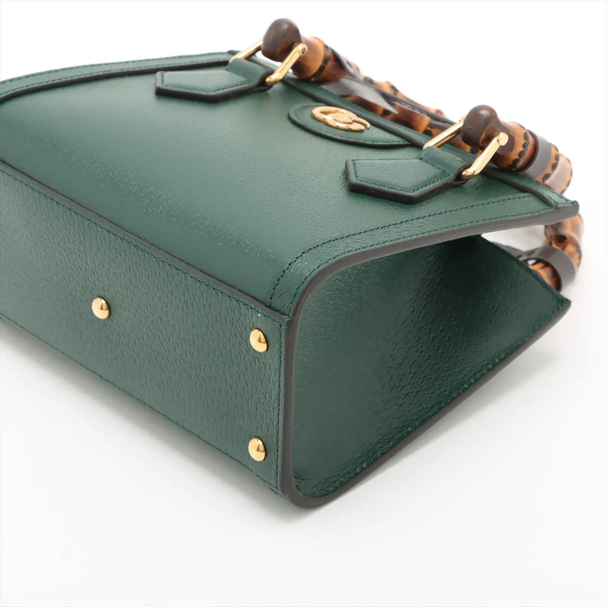 Gucci Bamboo Diana Leather Two-Way Handbag Green