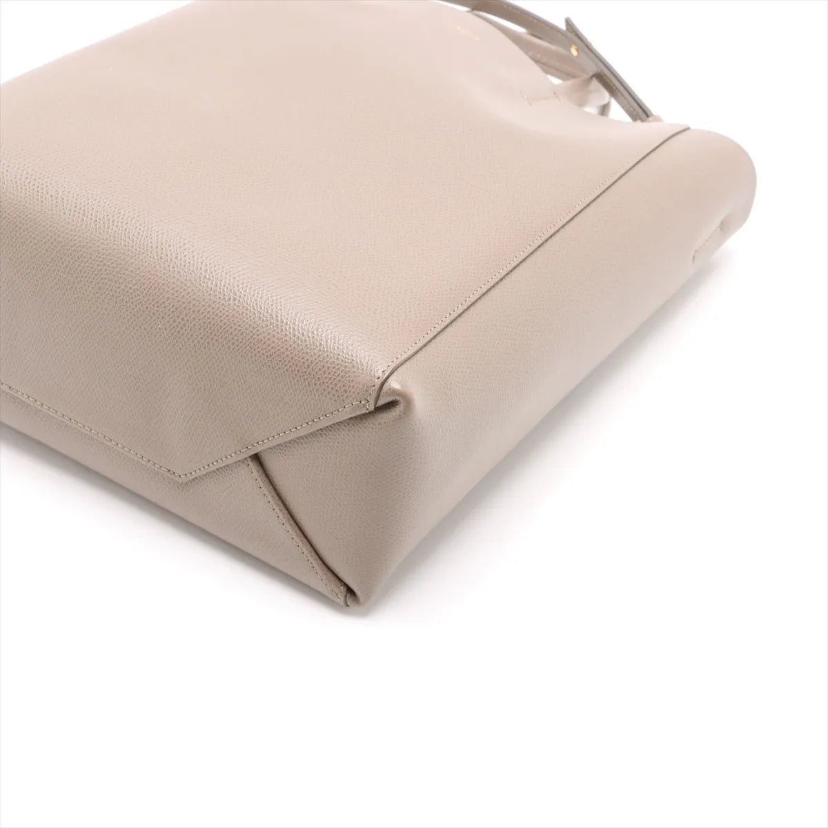 Celine Vertical Cabas Leather Two-Way Handbag Beige