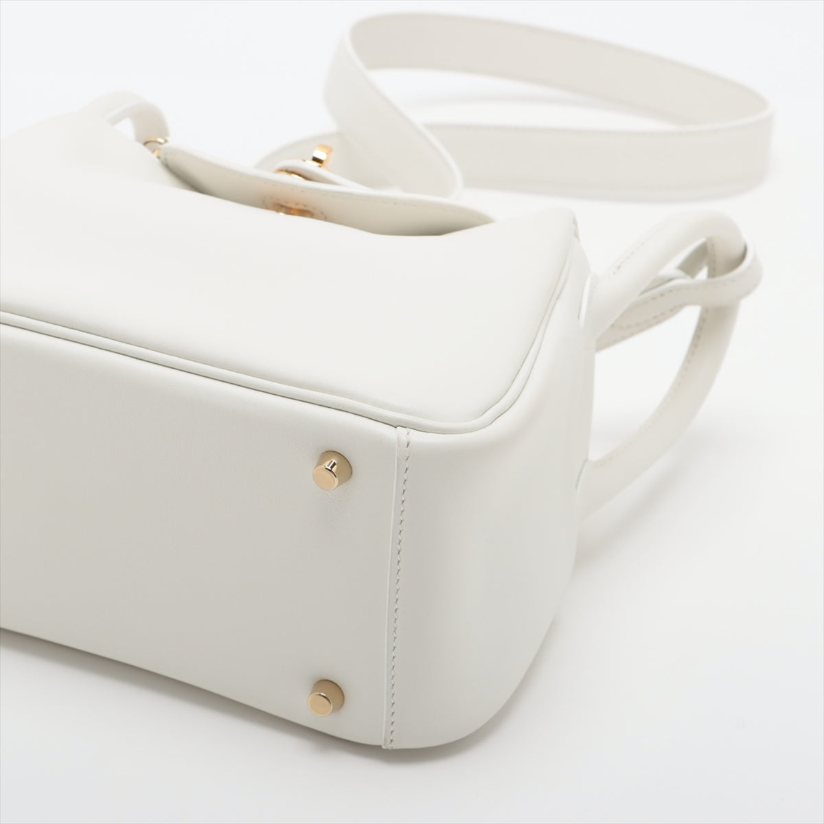 Hermes Lindy Mini 20 Veau Swift Shoulder Bag New White * PREORDER *