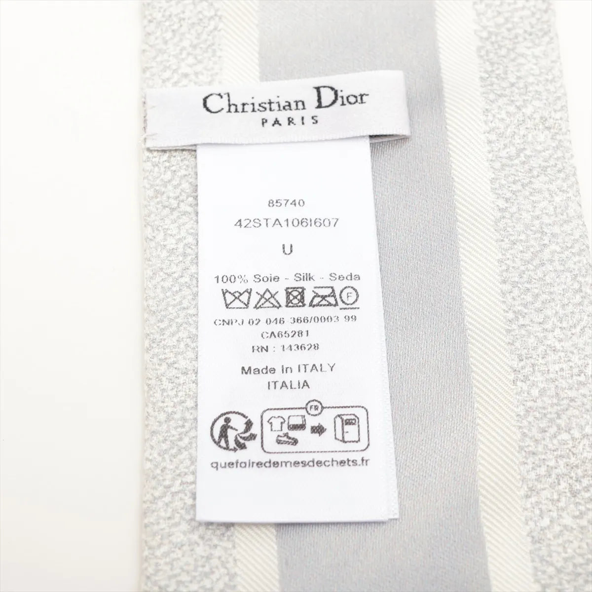 Dior Floral Mitzah Scarf Gray