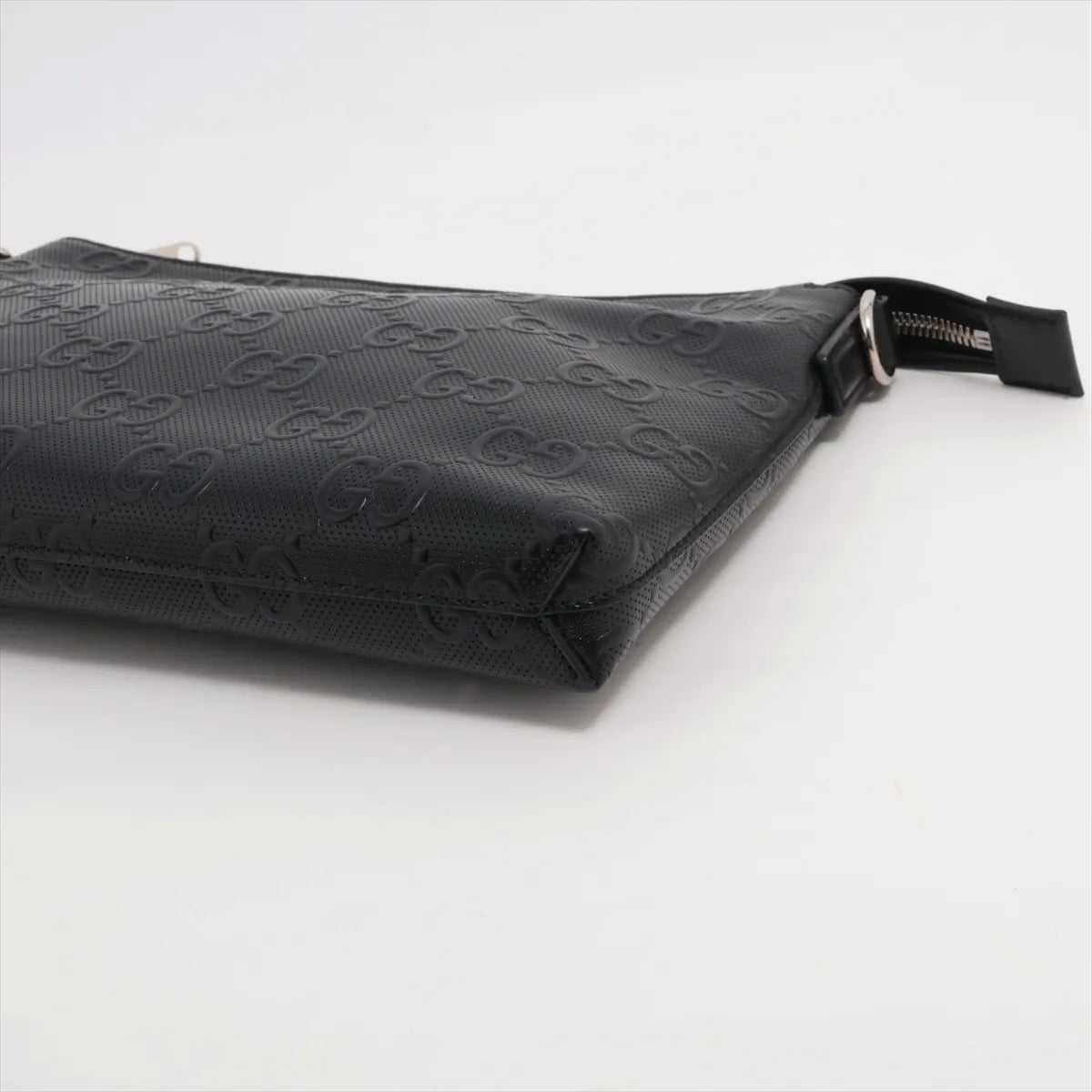 Gucci GG Embossed Leather Two-Way Shoulder Bag Black