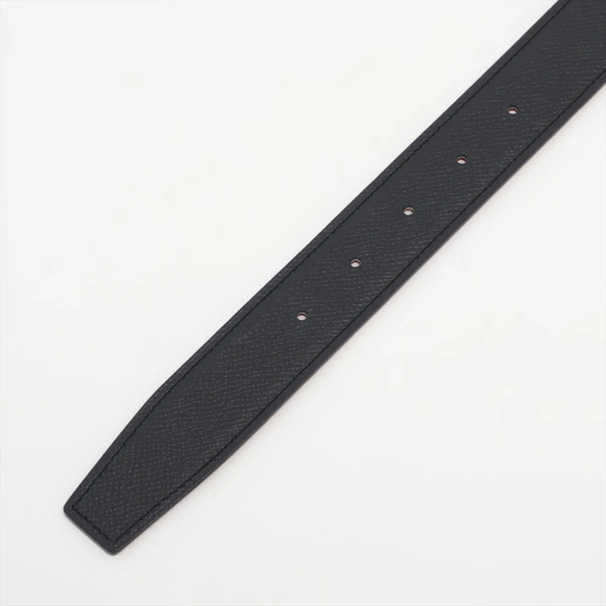 Hermes H Belt Veau Epsom Black x Burgundy