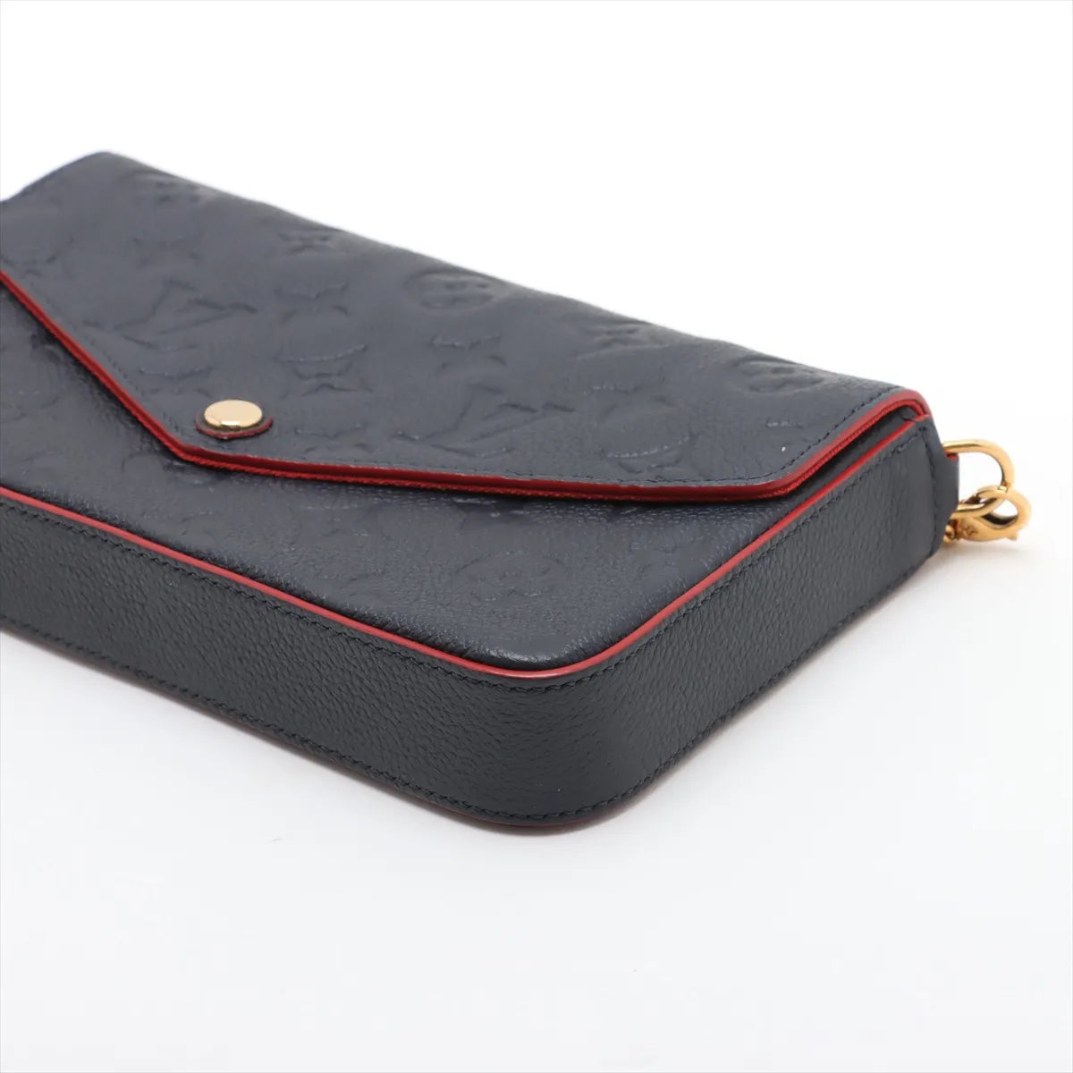 Louis Vuitton Monogram Empreinte Pochette Félicie Marine Rouge