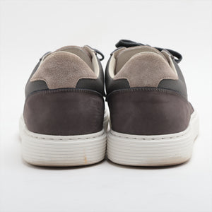 Designer Miu Miu Wedge Leather Sandals Brown x Gold