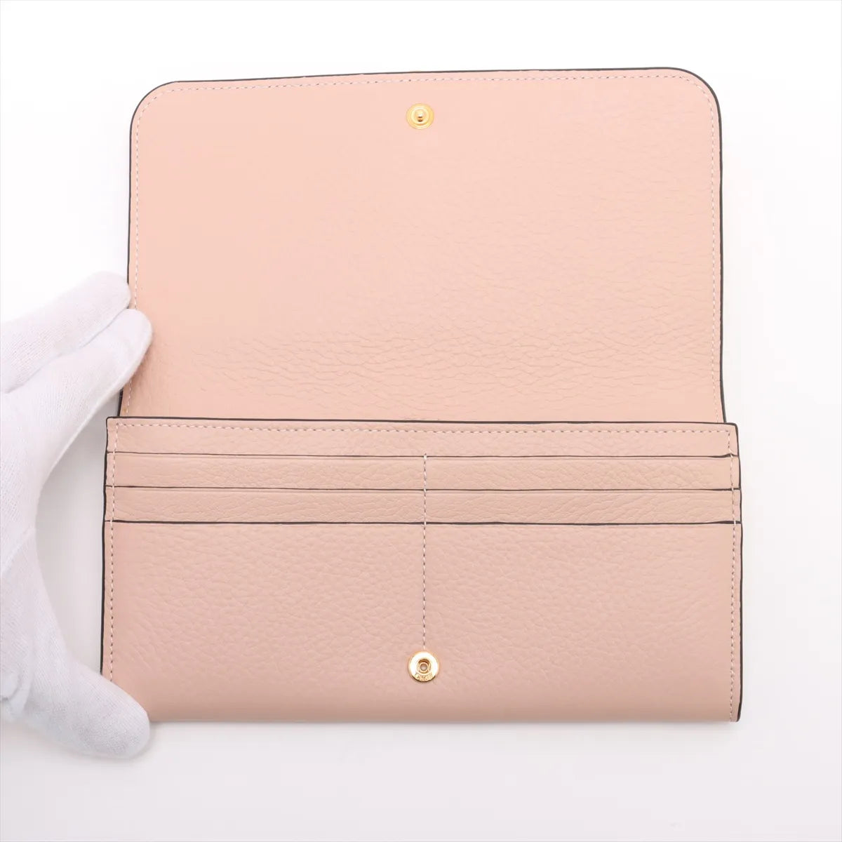Chloe Alphabets Leather Long Wallet Pink