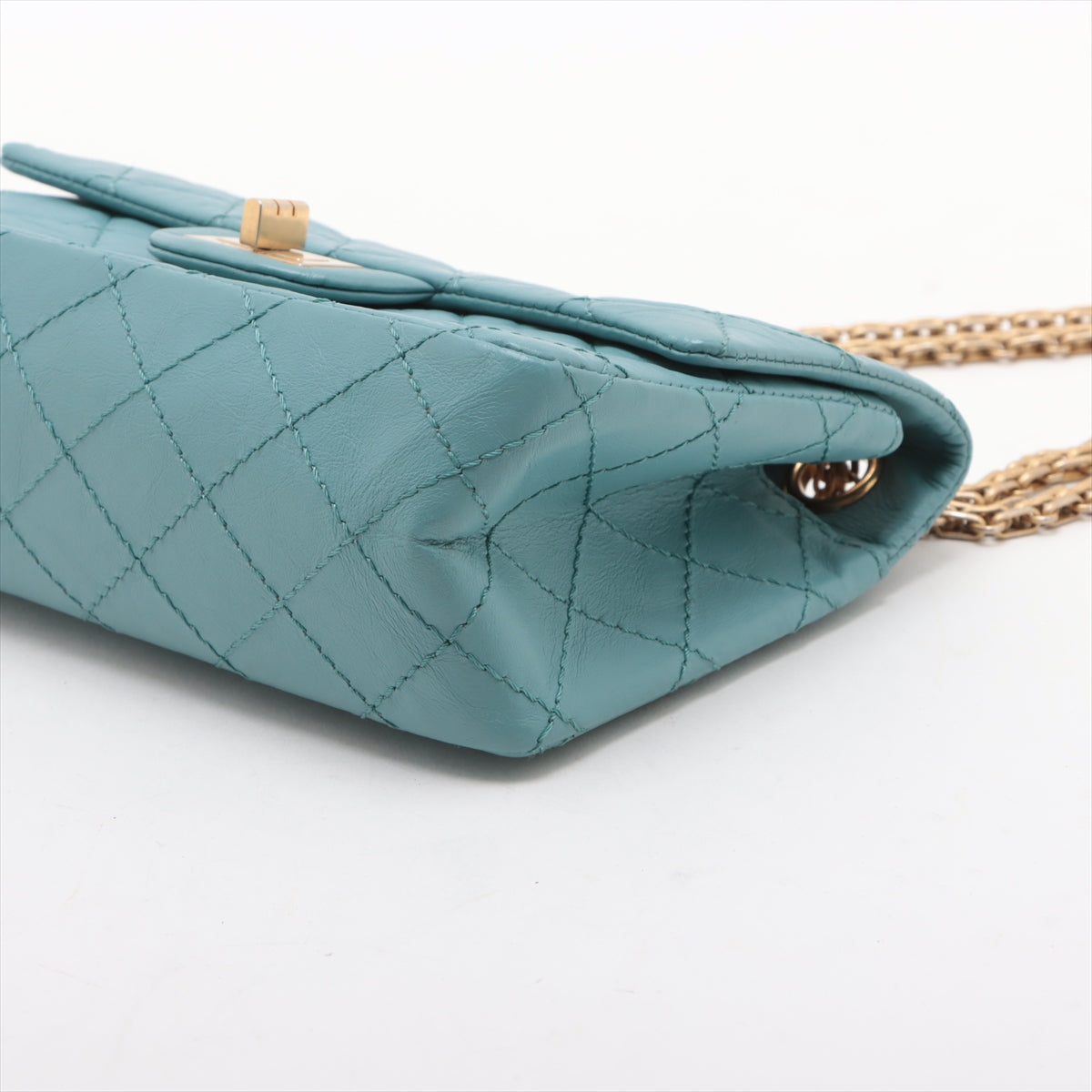 Chanel Matelasse 2.55 Mini Leather Single Flap Double Chain Bag Blue * PREORDER *