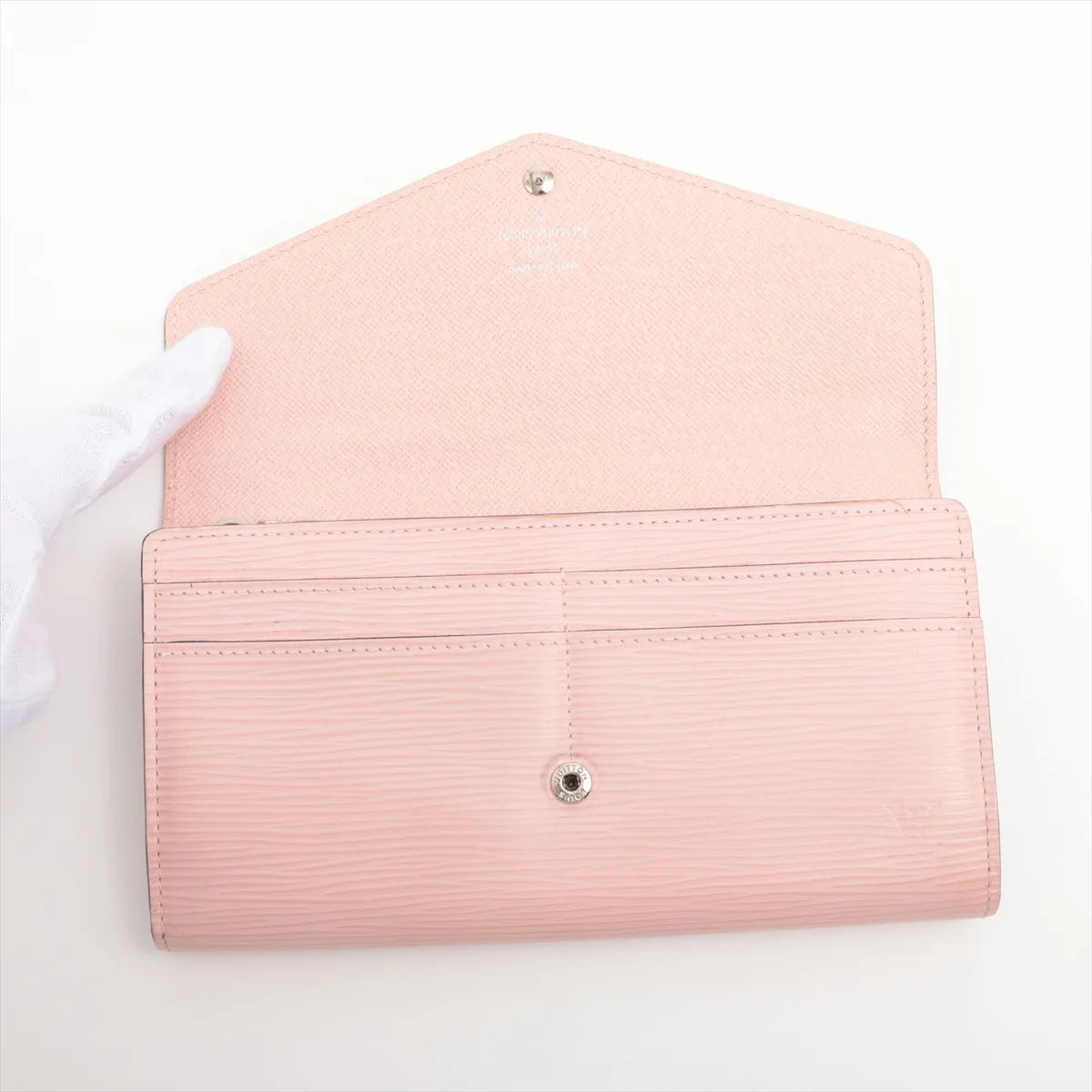 Louis Vuitton Epi Portefeuille Sarah Long Wallet Pink