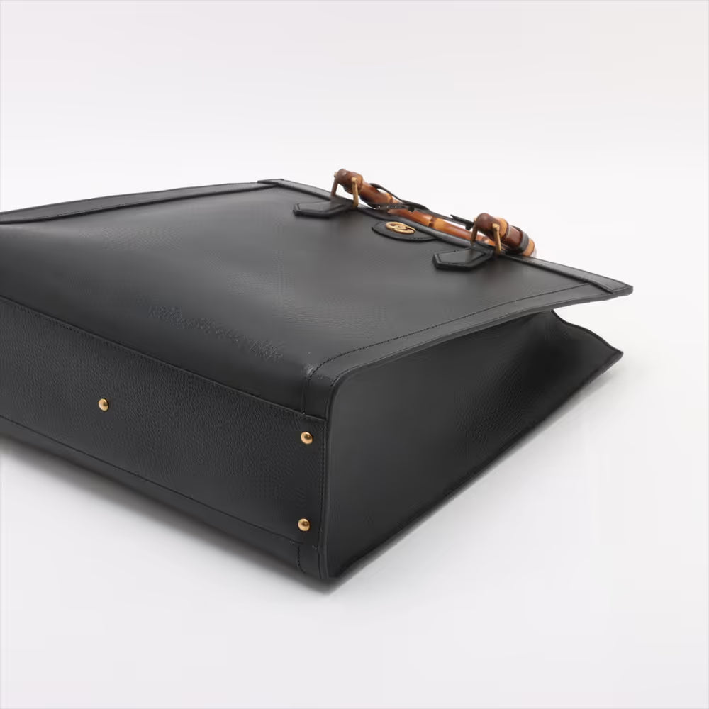 Gucci Bamboo Diana Pigskin Two-Way Handbag Black