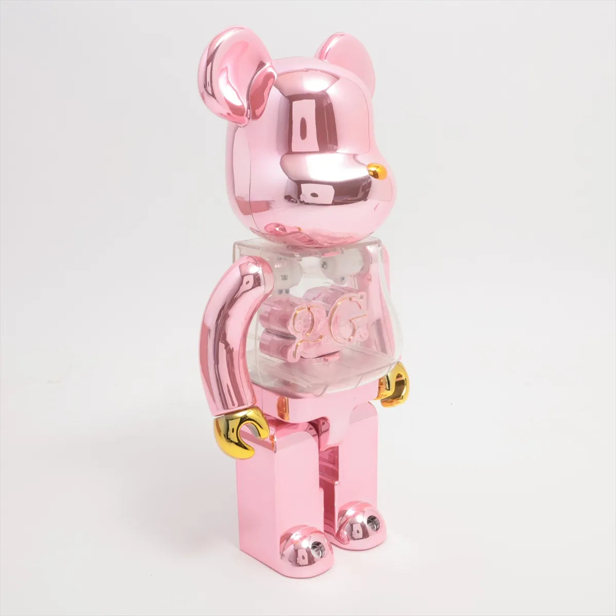 Bearbrick 2G Chrome Figurine 100% 400% Plastic Pink