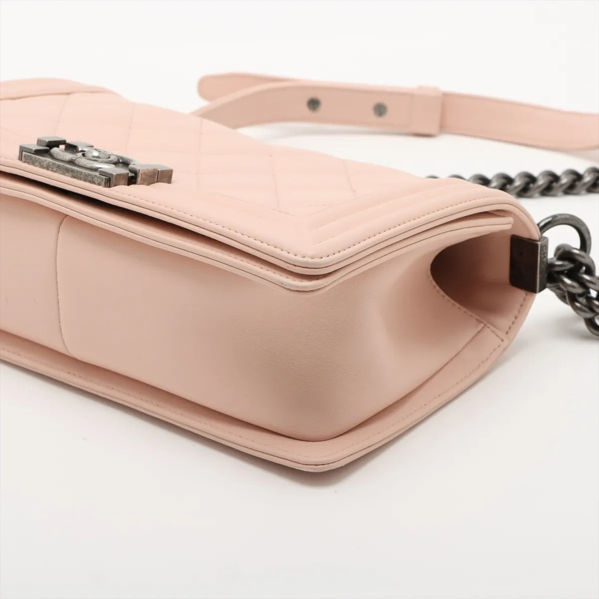 Chanel Boy Chanel 25 Lambskin Chain Shoulder Bag Pink
