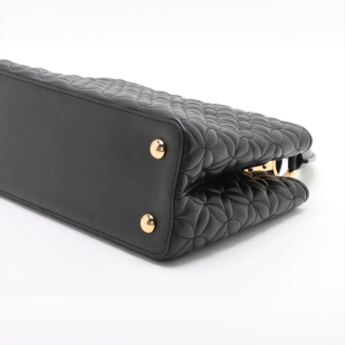Louis Vuitton Monogram Flower Capucines MM Black