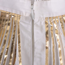 Load image into Gallery viewer, Valentino Garavani High-rise Pleated Midi Skirt White x Metallic Gold