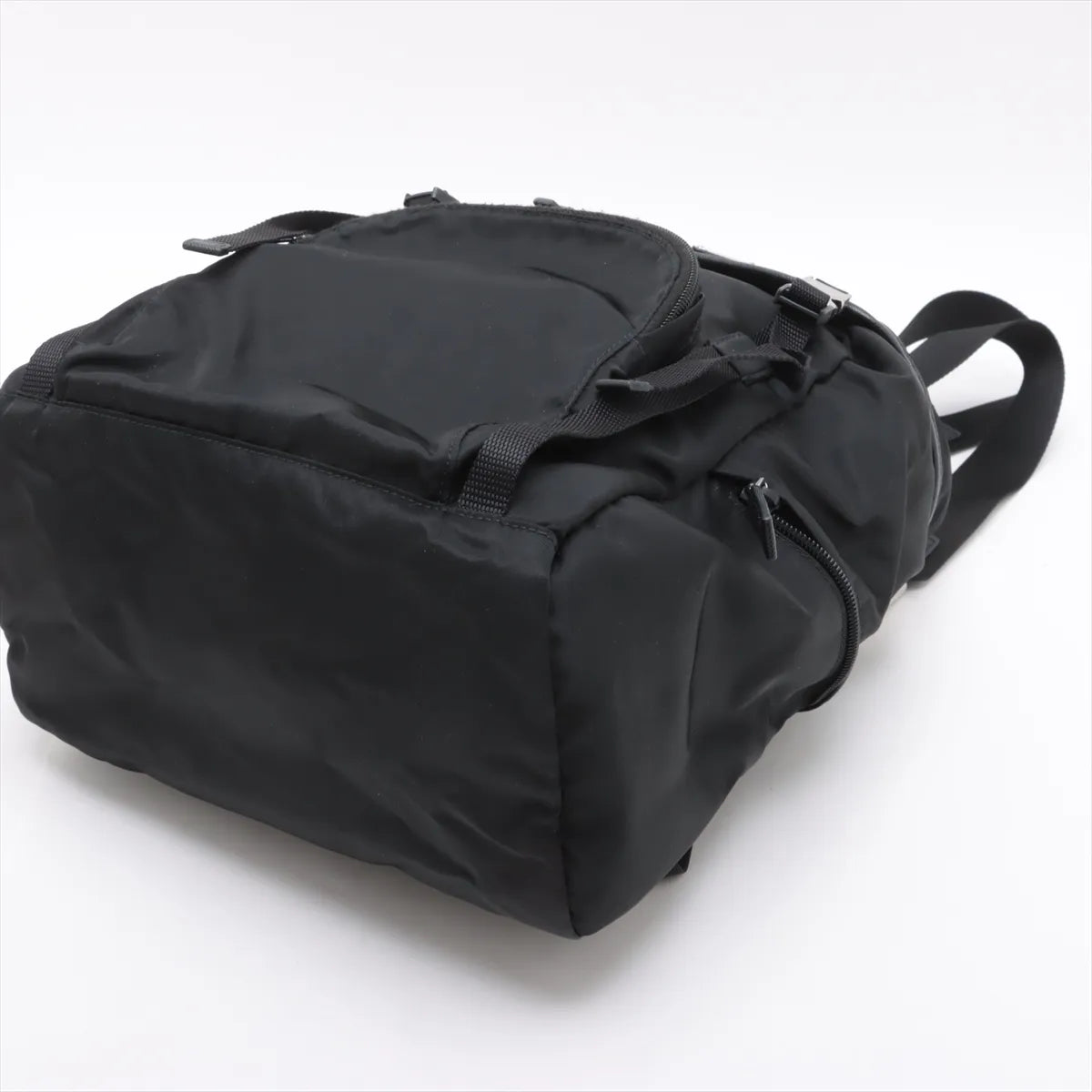 Prada Tessuto Nylon Leather Backpack Black