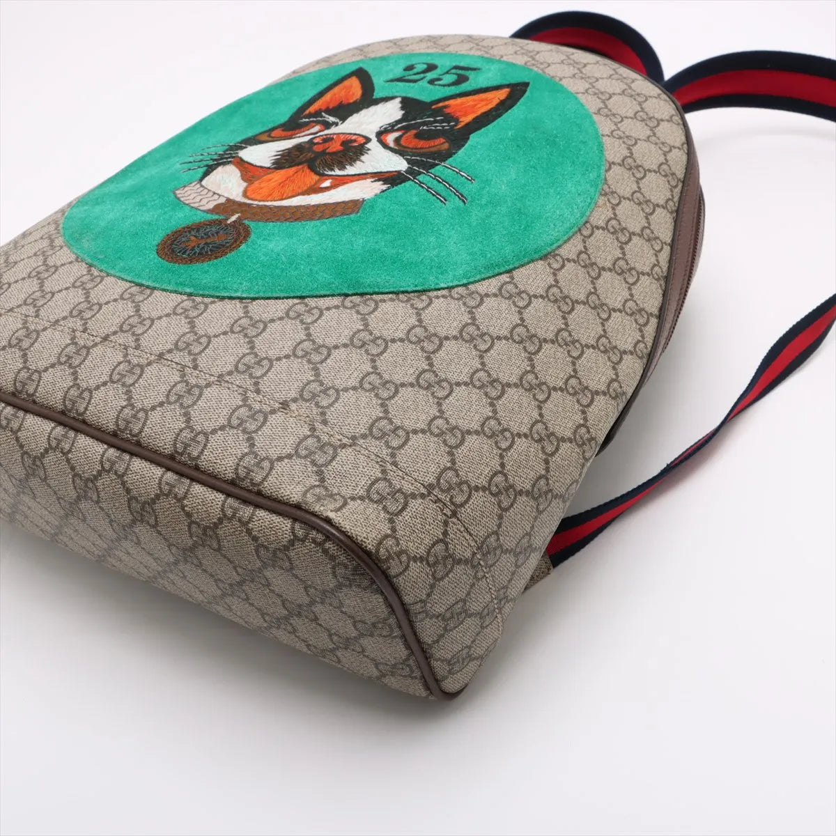 Gucci GG Supreme Bosco Leather Backpack Brown