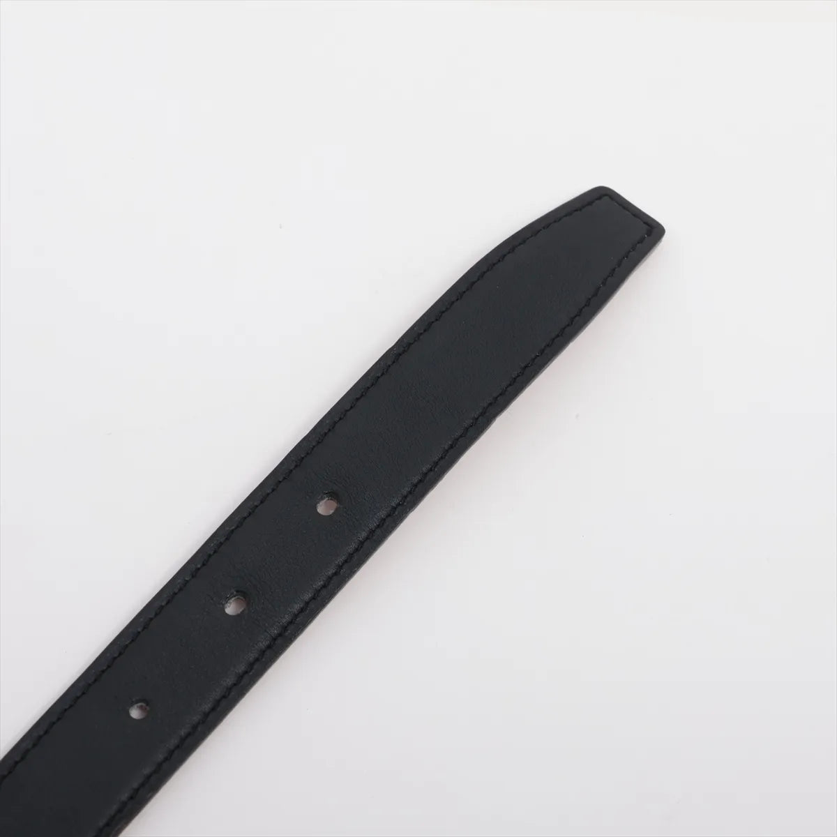 Hermès Mini Constance H Leather Belt Black