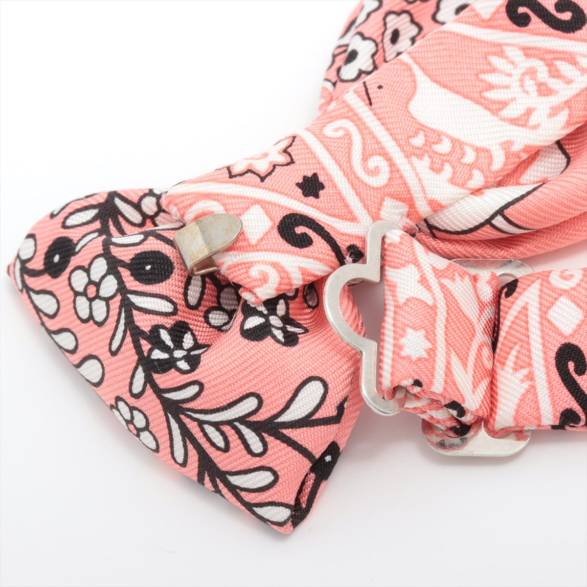 Designer Hermès Noeud Papillon Bow Tie Silk Pink