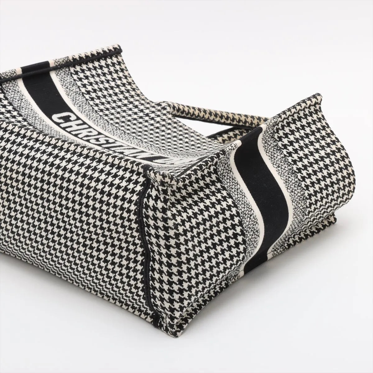 Christian Dior Medium  Canvas Book Tote Black x White