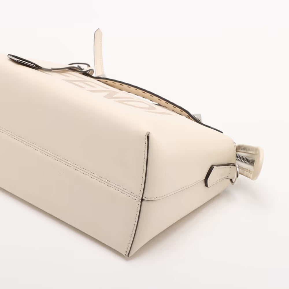Fendi By the Way Medium Leather Two-Way Handbag Beige