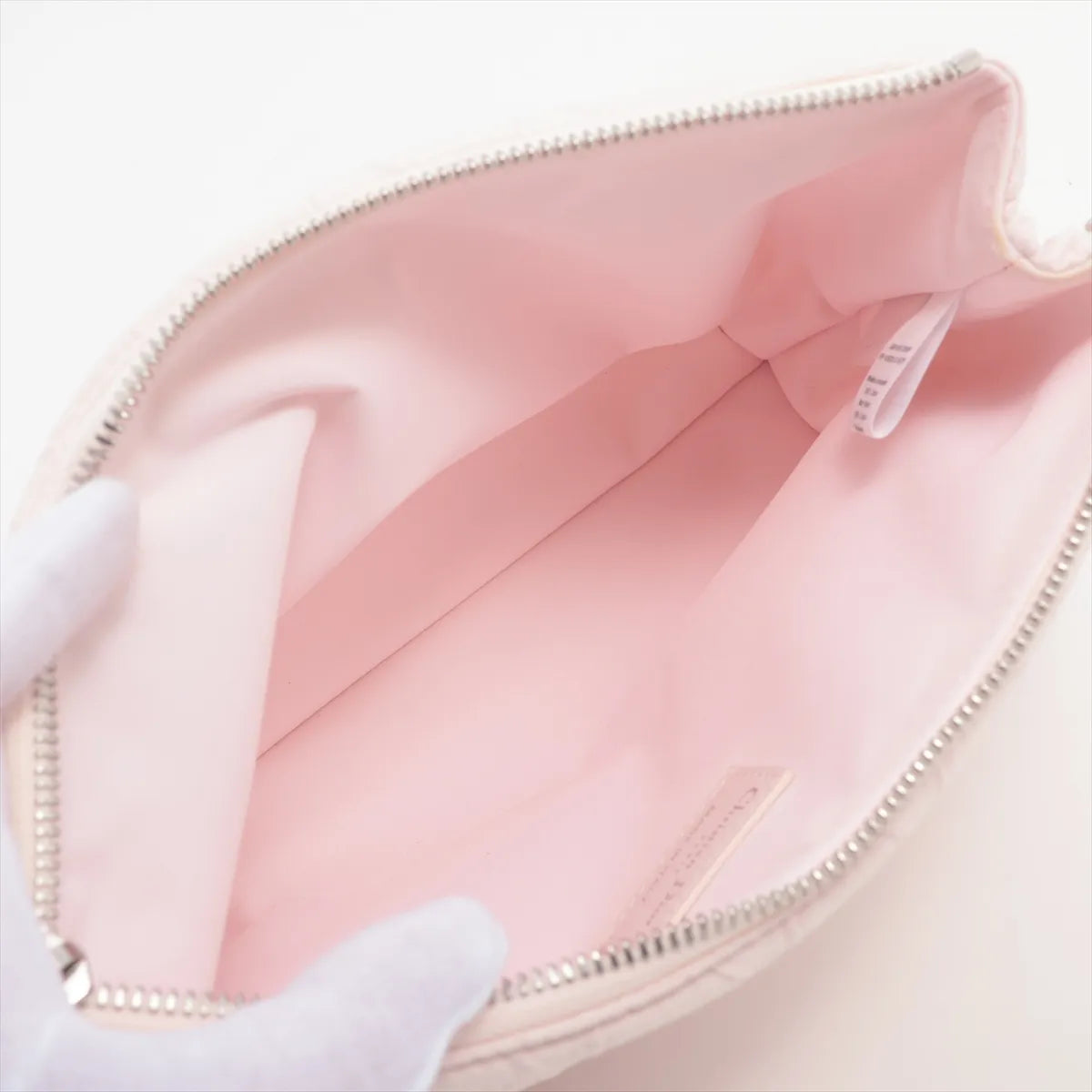 Christian Dior Cannage Cotton Pouch Pink