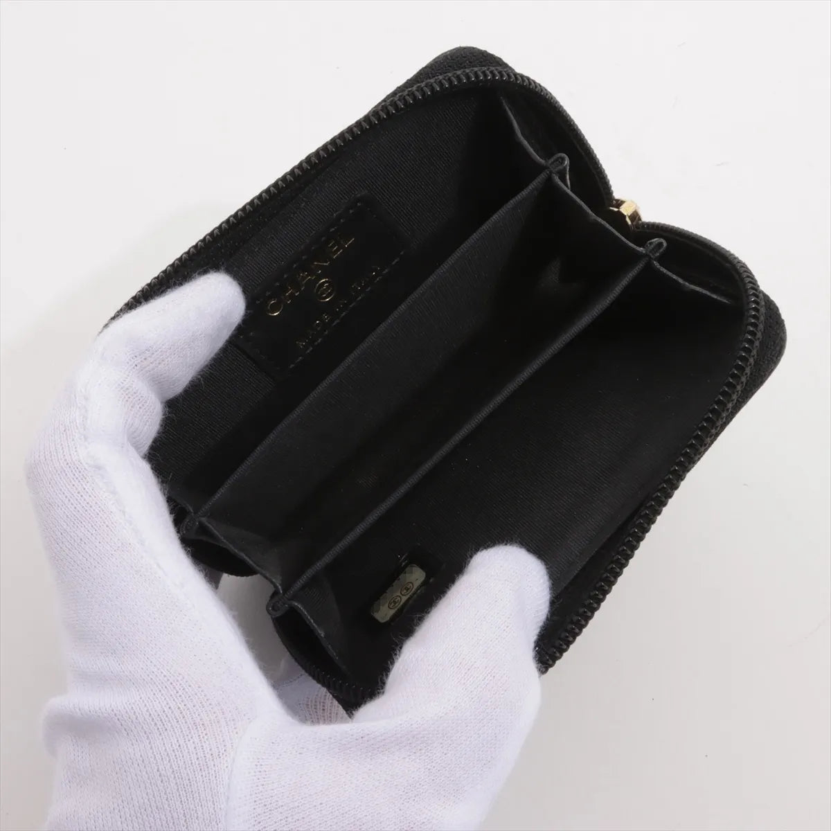 Chanel Boy Chanel Caviar Skin Coin Purse Black