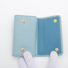 Load image into Gallery viewer, Prada Saffiano Leather Key Case Sky Blue