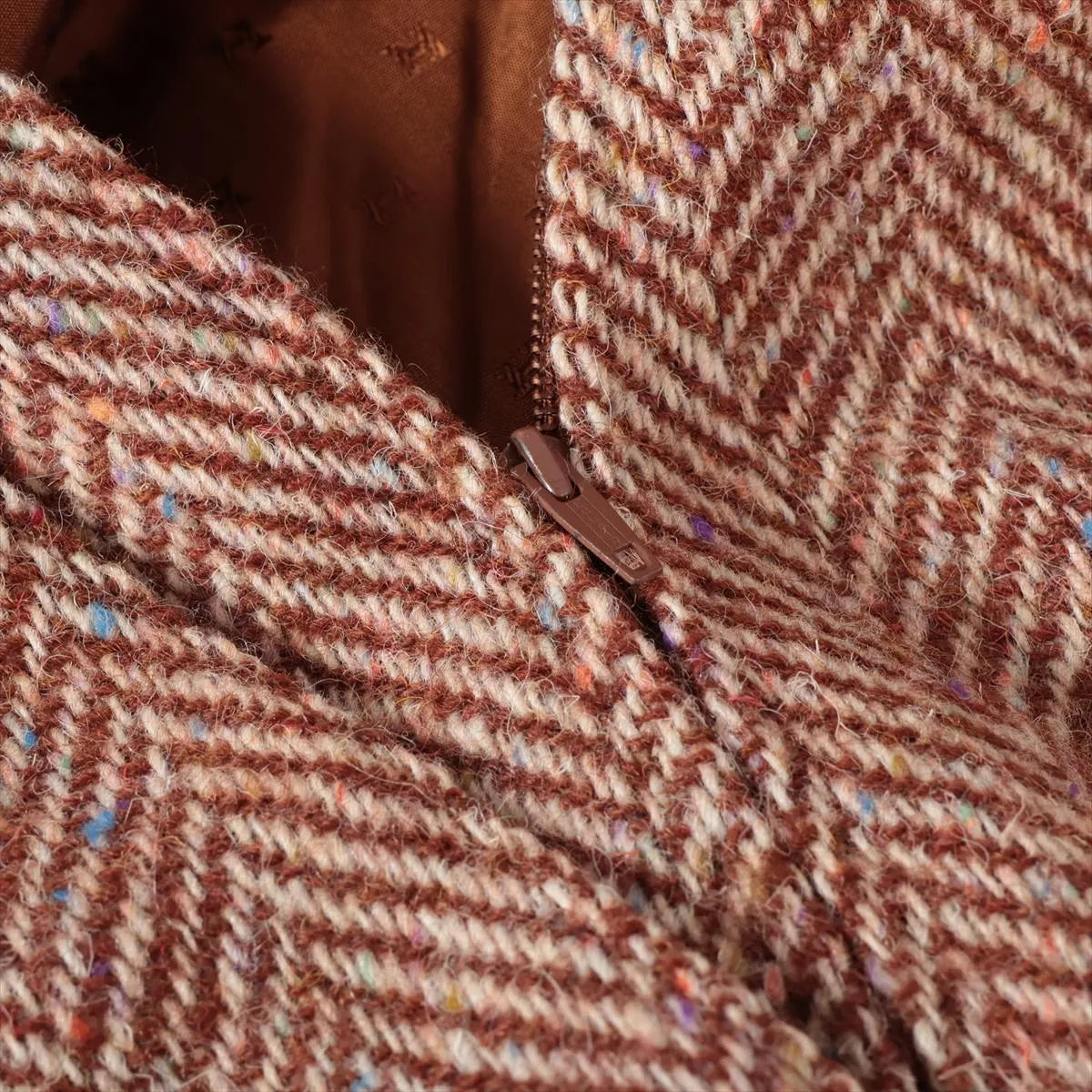 Hermès H Wool Skirt Brown