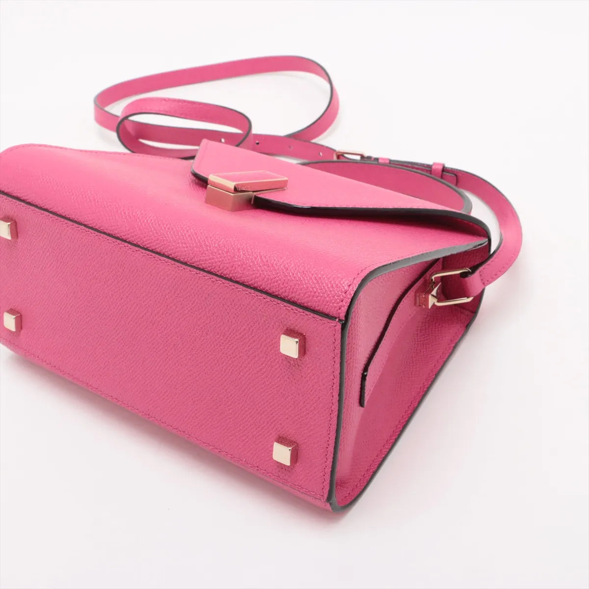 Valextra Iside Top Handle Mini Bag Pink