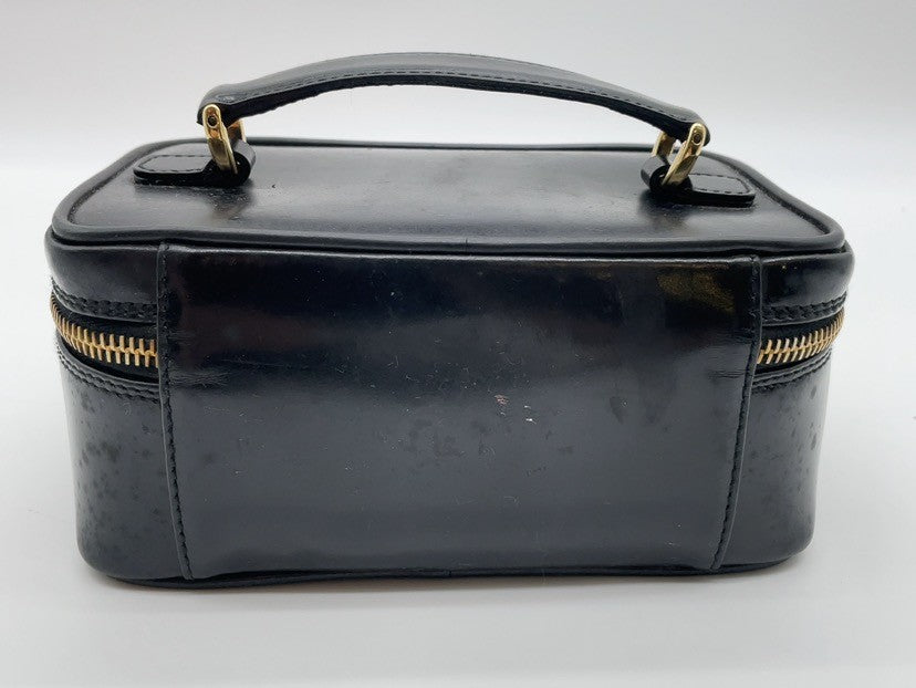 Gucci Bamboo Leather Vanity Handbag Black