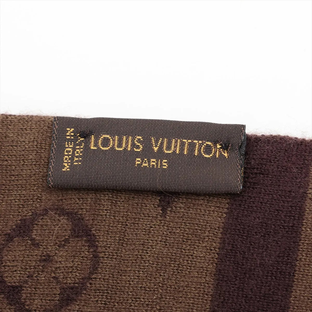 Louis Vuitton Monogram Cashmere Silk Scarf Brown