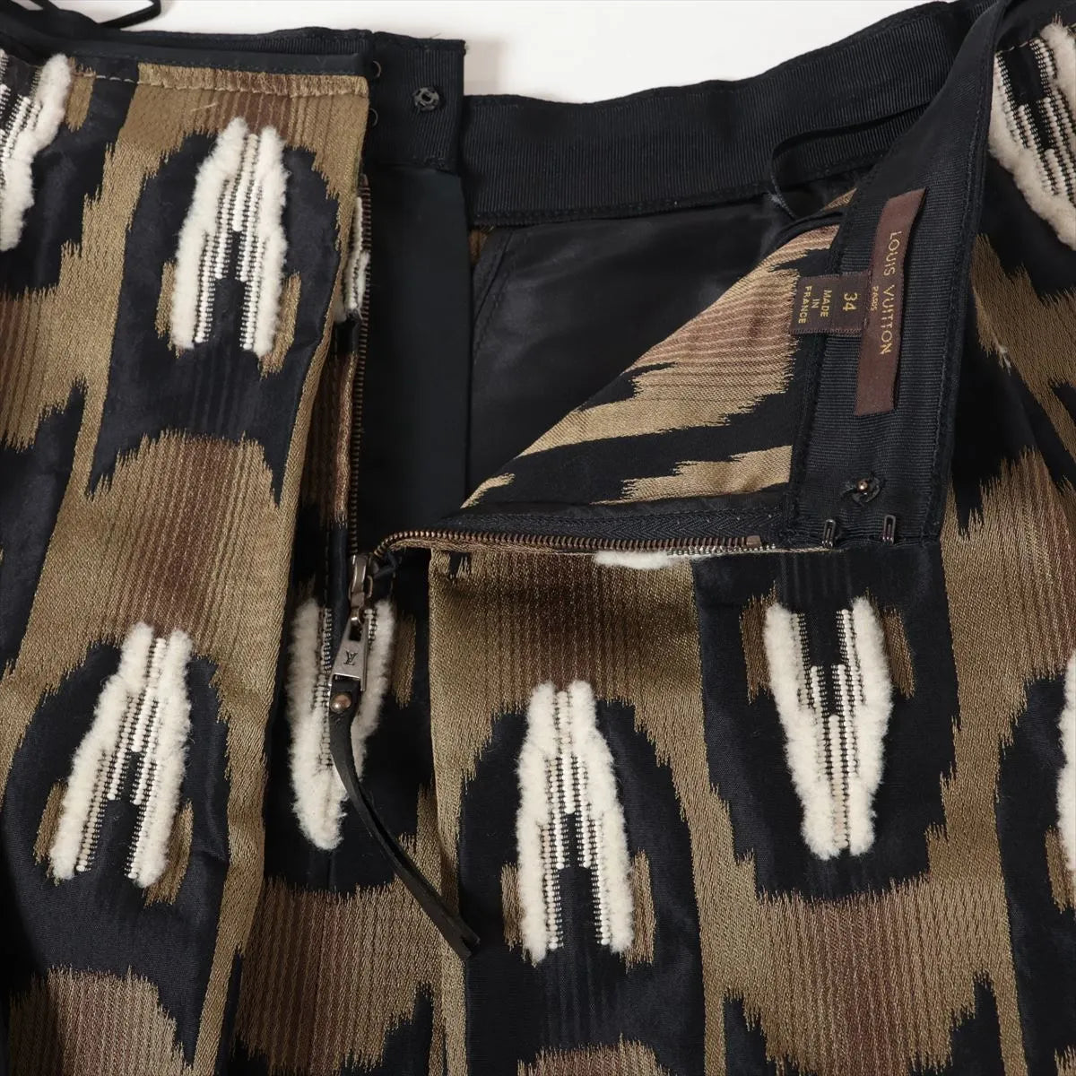 Louis Vuitton Multicolor Printed Skirt Brown