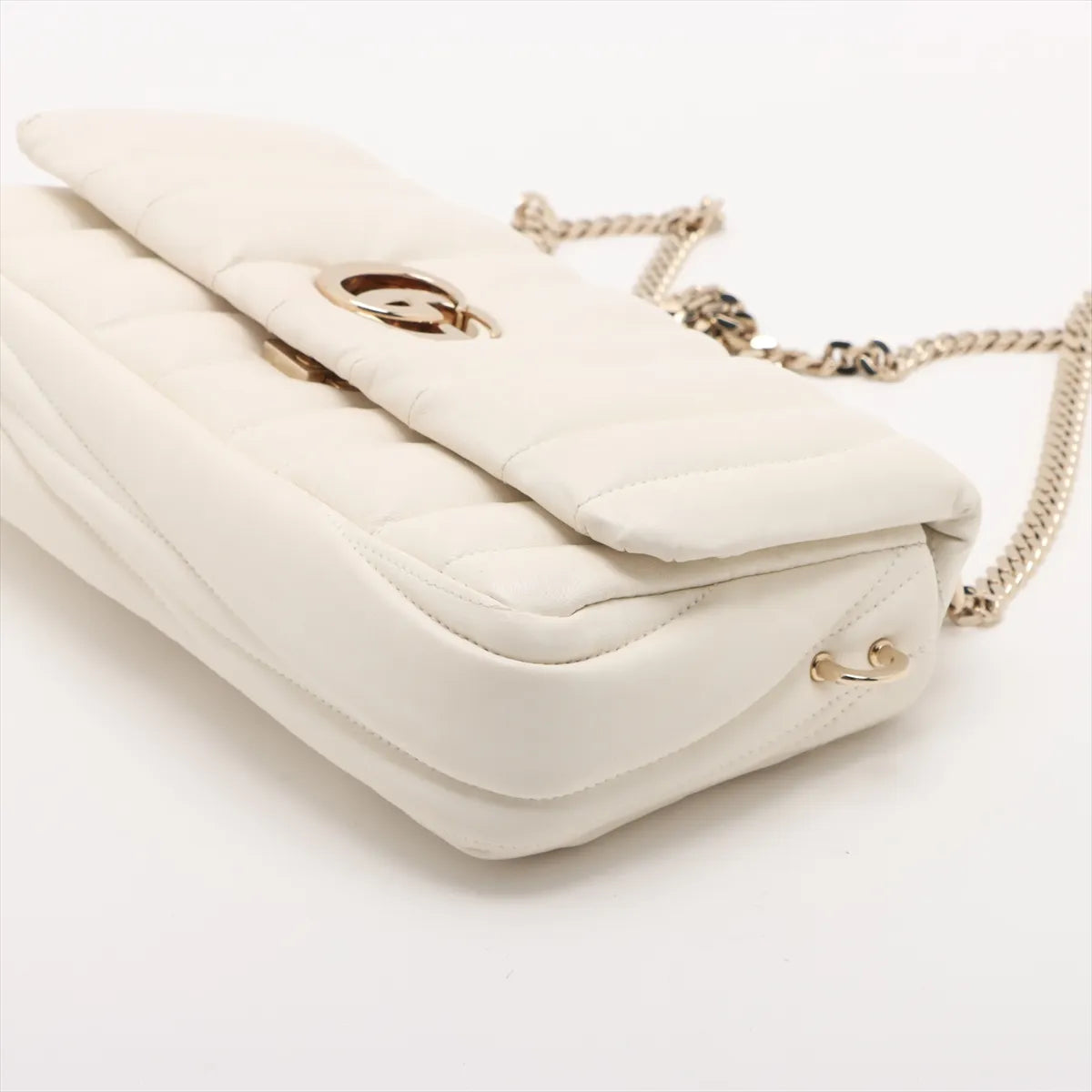 Gucci GG Milano Leather Two-Way Shoulder Bag White