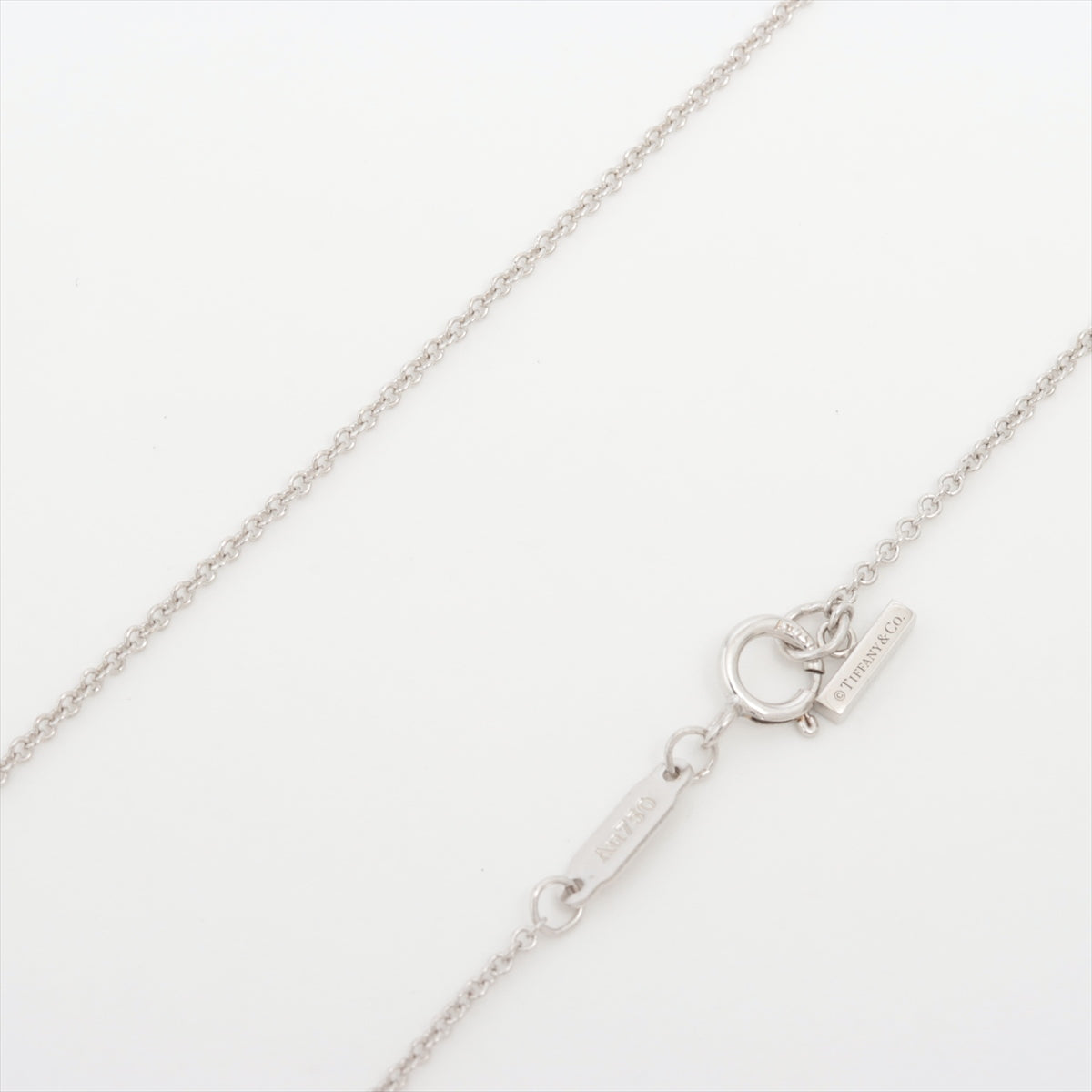 Designer Tiffany & Co. T Smile Mini Necklace White Gold