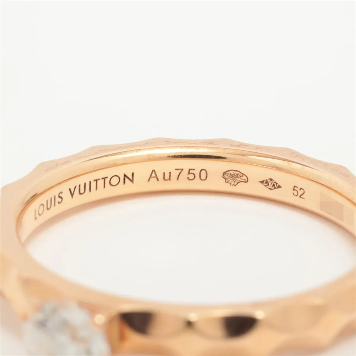 Louis Vuitton Solitaire Monogram Infini Diamond Ring Rose Gold