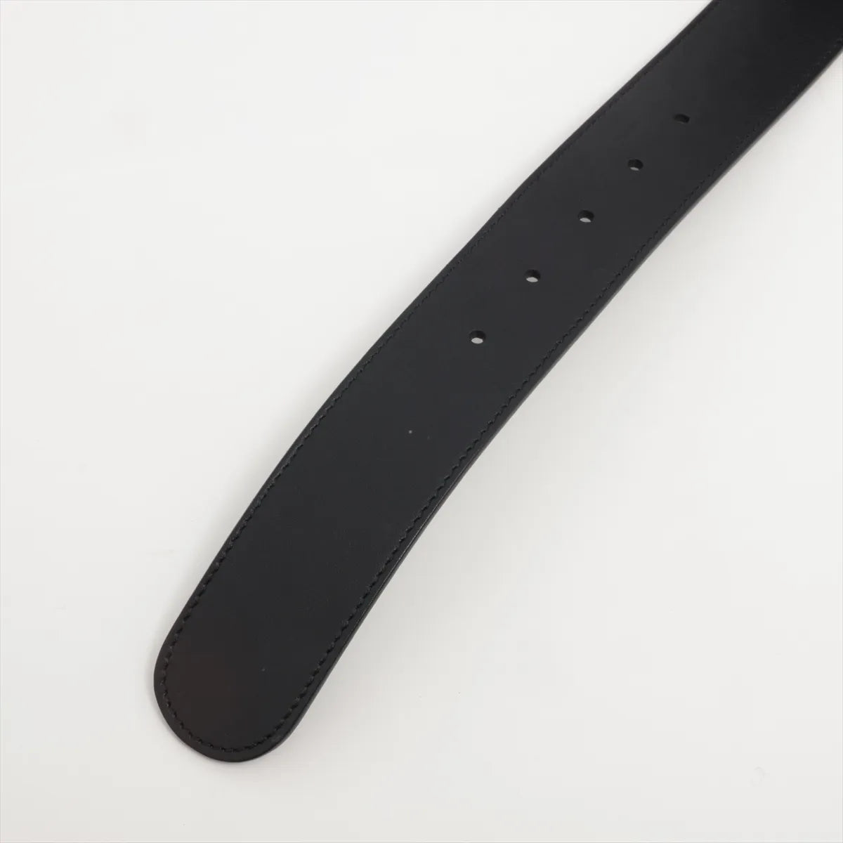 Gucci Double G Pearl Leather Belt Black