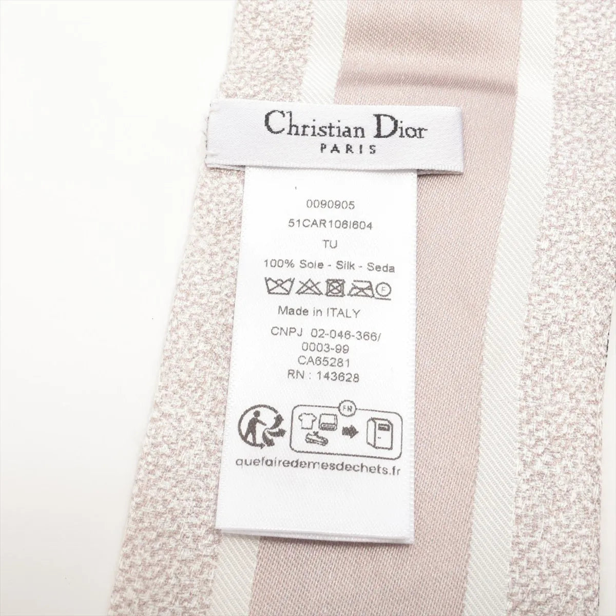 Dior Mitzah Floral Silk Scarf White x Pink