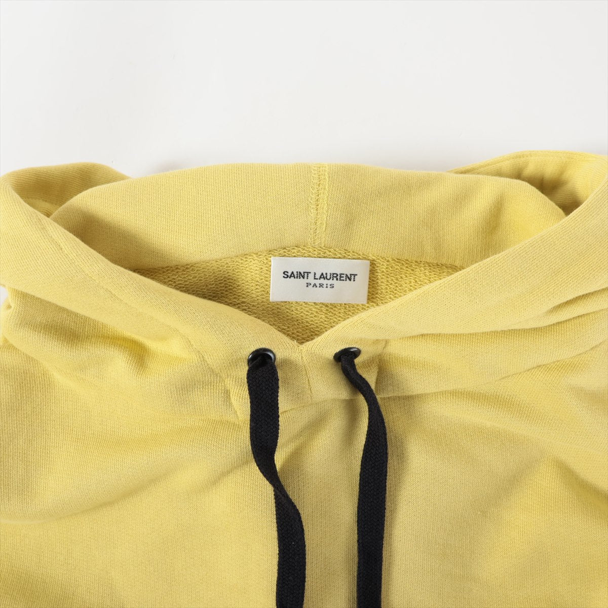 Saint Laurent Paris Cotton Hoodie Yellow