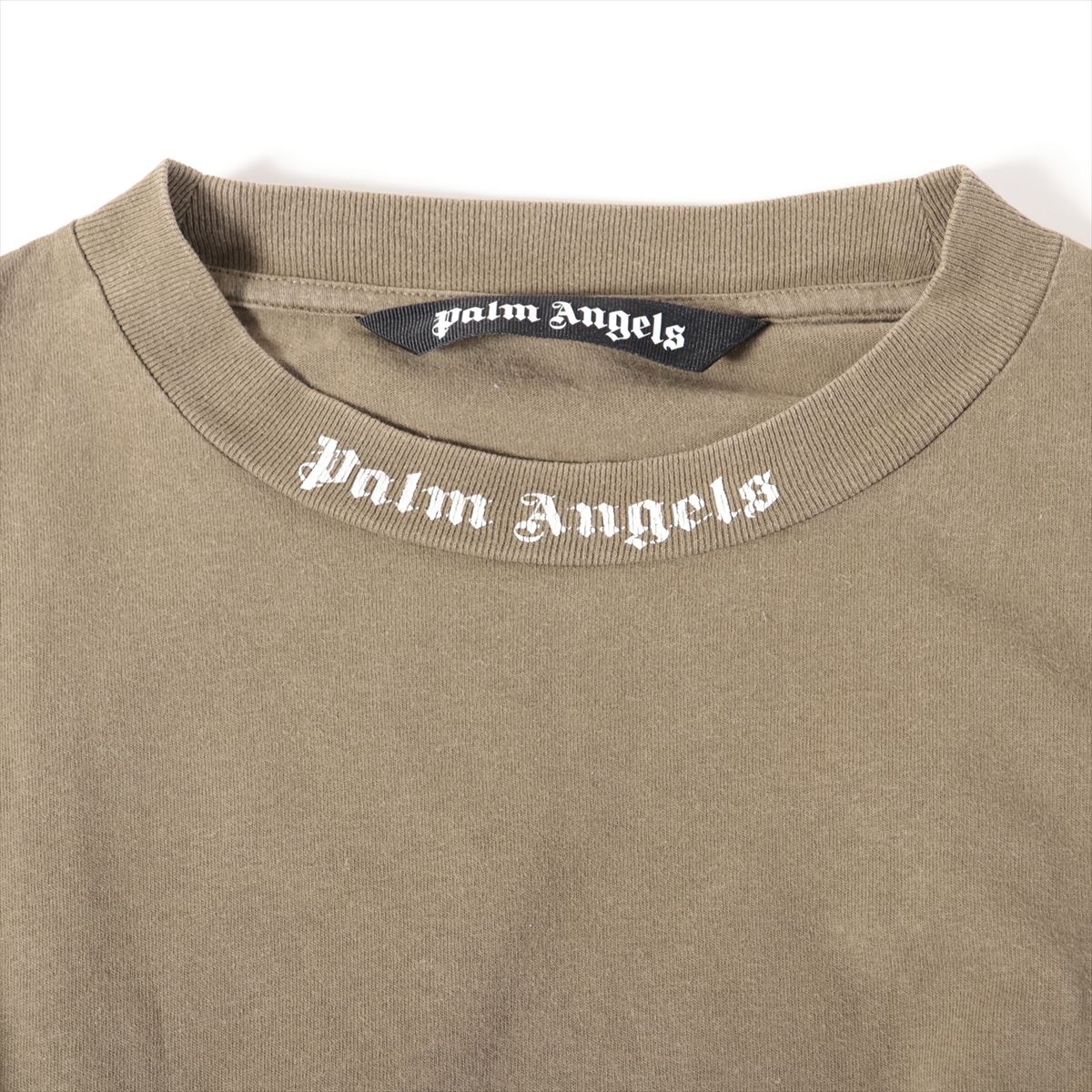 Palm Angels Cotton Oversized T-shirt Olive Green