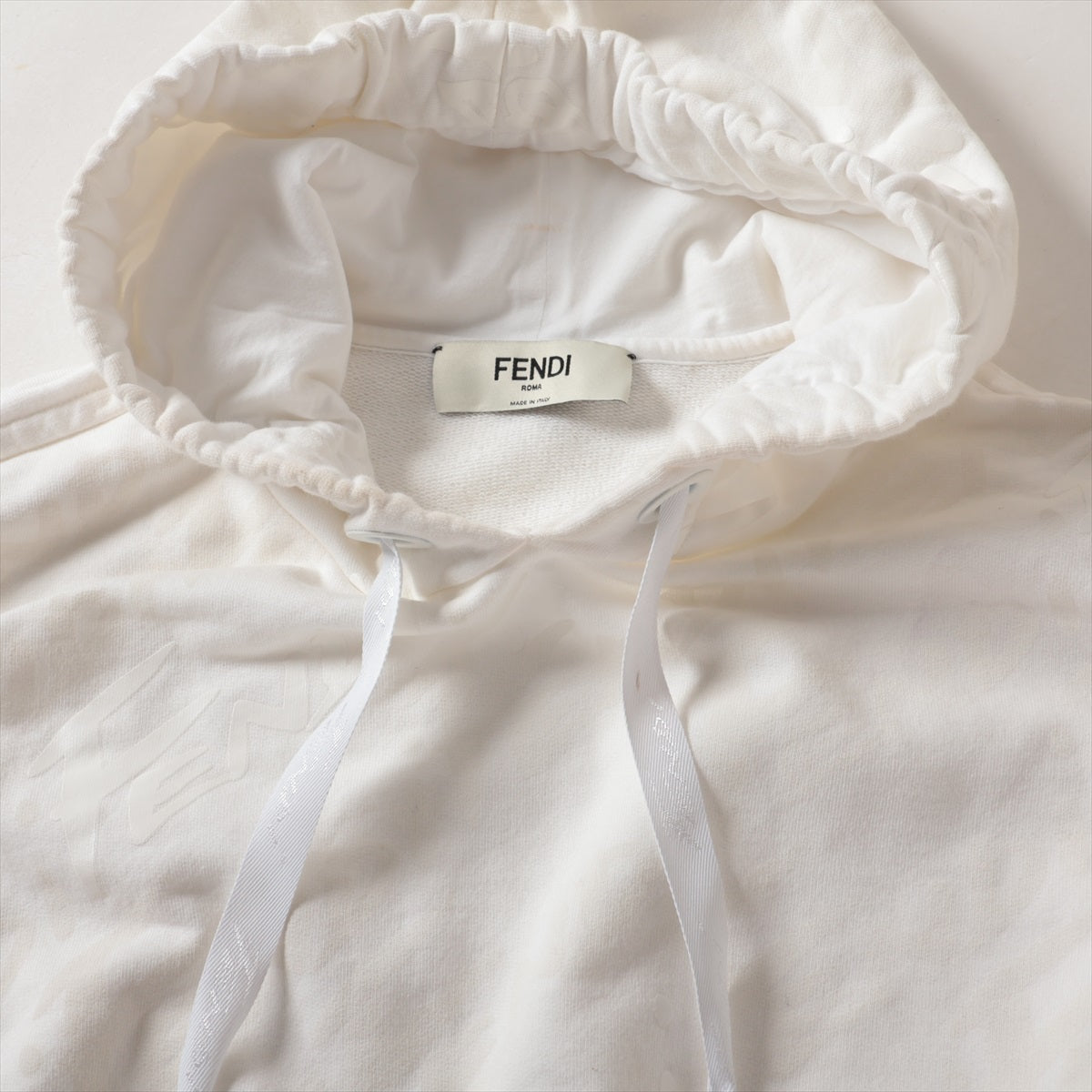 Fendi Cotton Hoodie White