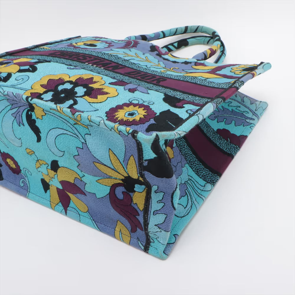 Christian Dior Book Tote Large Canvas Tote Bag Blue