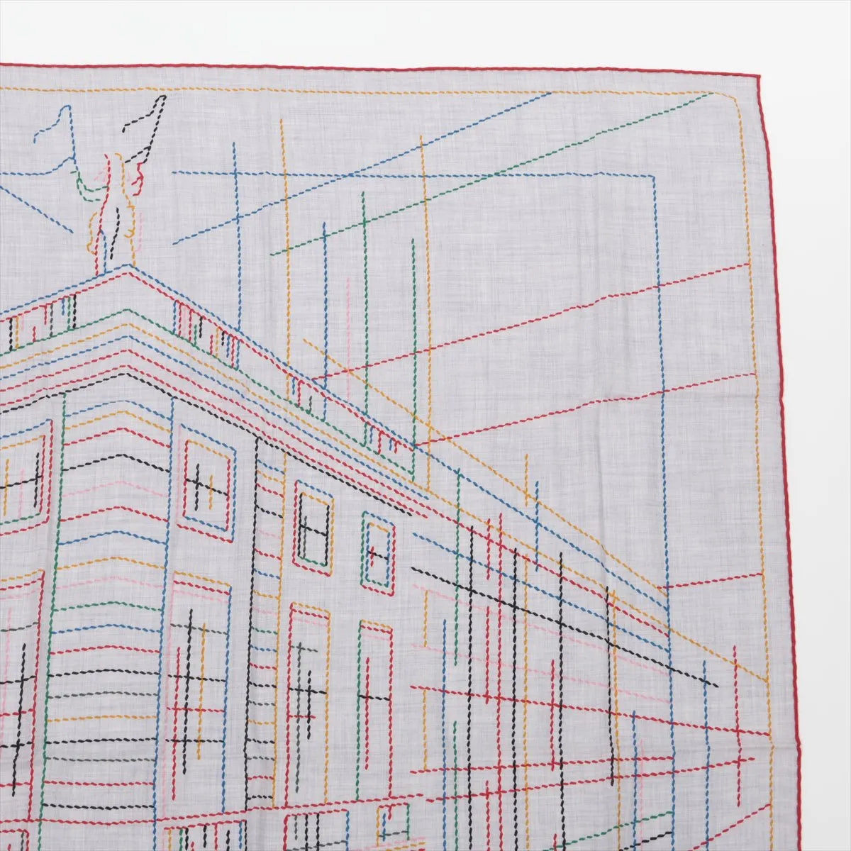 Hermès Carré Géant Pique Sellier Scarf Gray