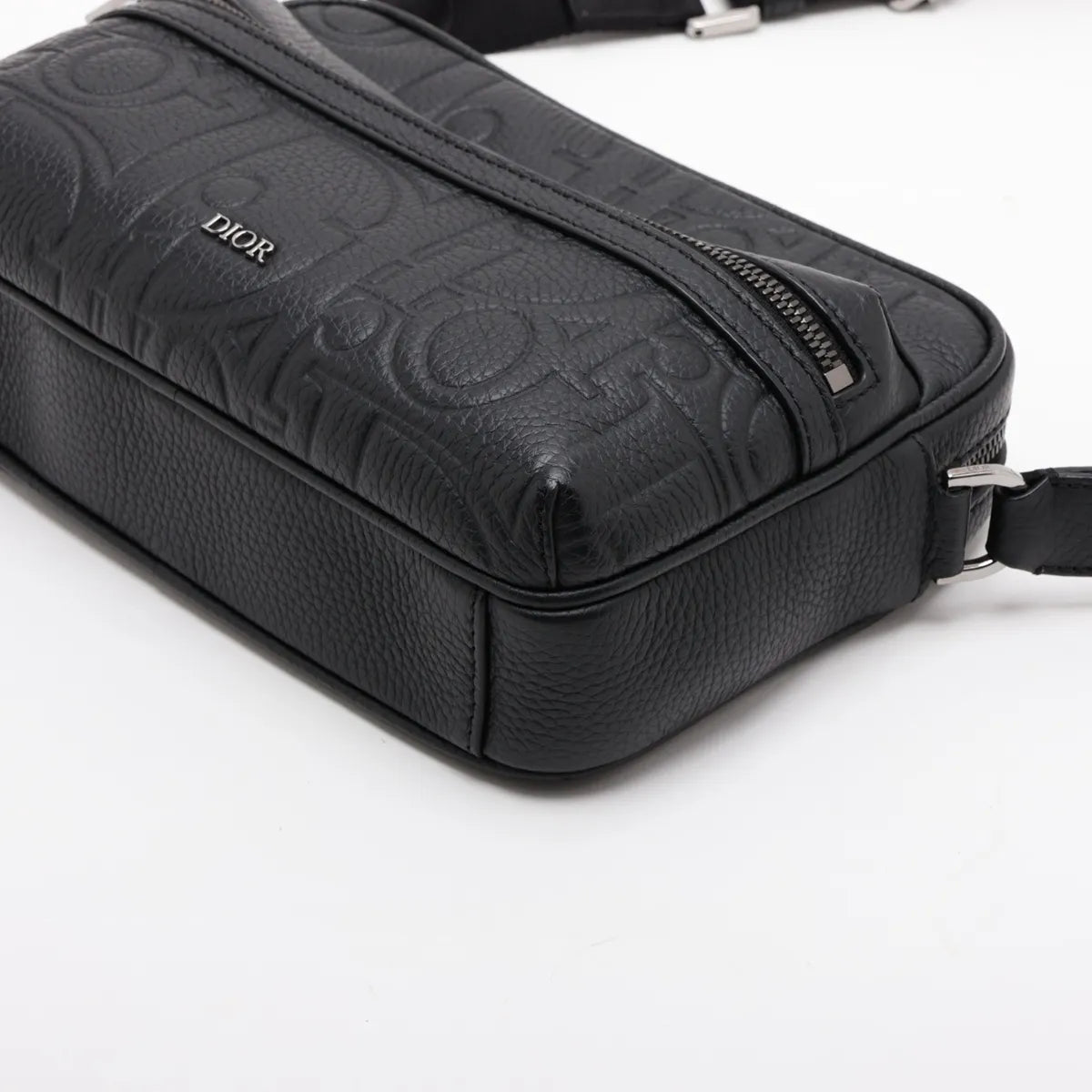 Dior Gravity Rider Zipped Messenger Bag Black