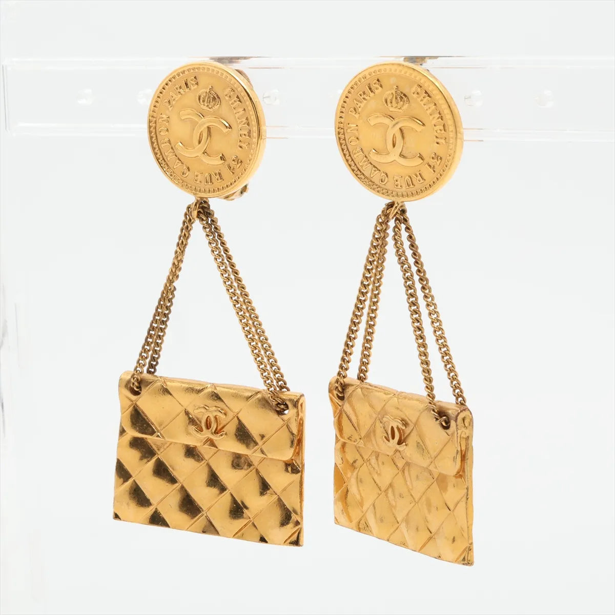 Chanel 31 Rue Cambon Flap Bag Dangling Clip-on Earring